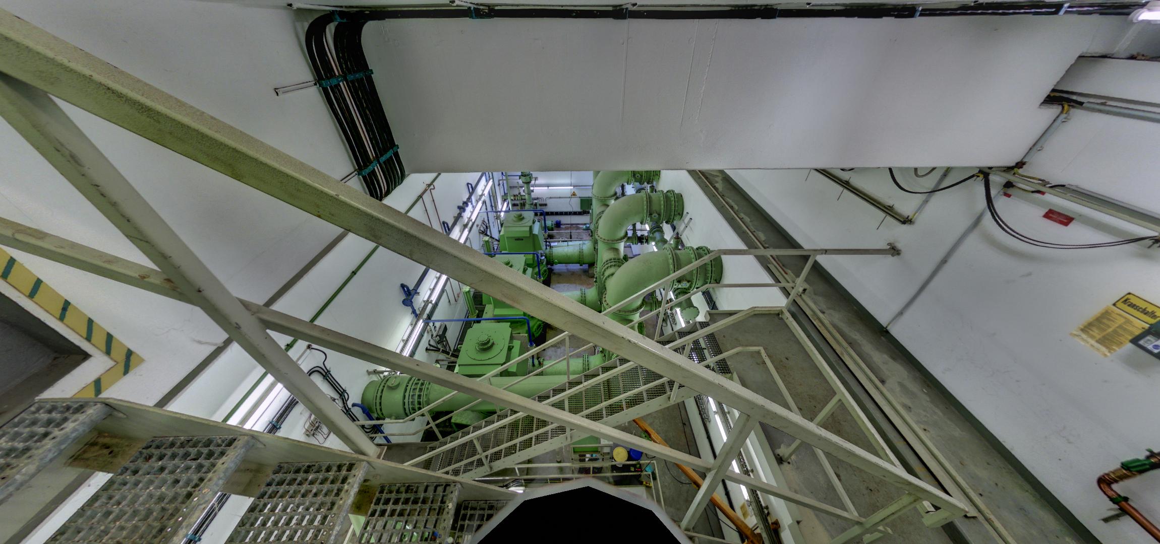 Interactive 3D point cloud tour of a pump station with CAD overlay